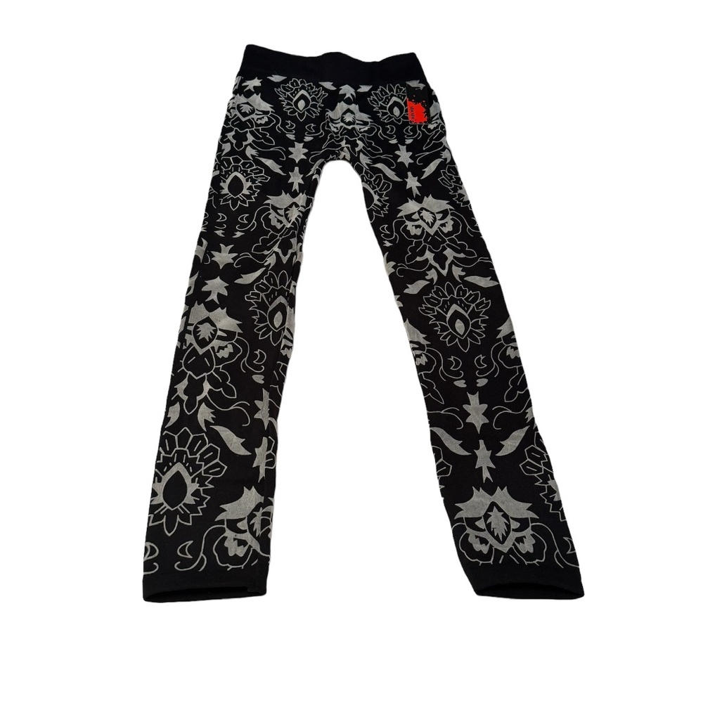 ShoSho Black and Gray Patterned Leggings Size M/L NWT
